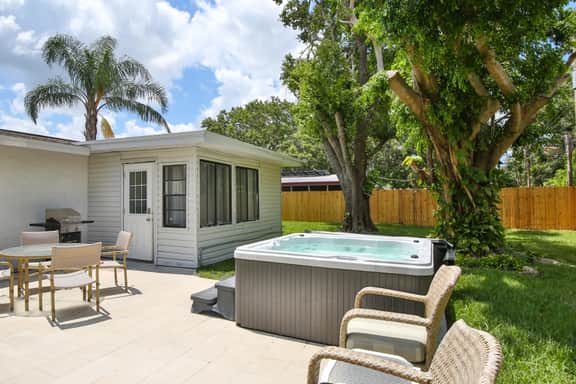 HotTub Retreat w/ Big Private Fenced Yard by Beach